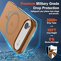 Vista 1433 de SUPFINE Funda magnética para iPhone 11 (compatible con MagSafe) (protección contra caídas de grado militar), translúcida mate a prueba de golpes