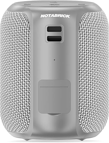NOTABRICK Altavoces Bluetooth altavoz inalámbrico portátil con sonido estéreo de 15 W graves adicionales activos altavoz de ducha impermeable IPX6