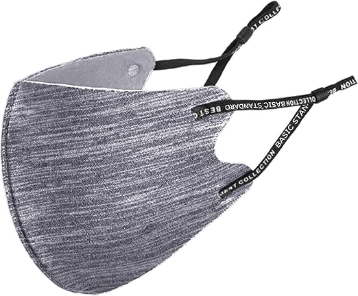 Amazon Co Jp ベーシックスタンダード マスク デザイン かっこいい ジャージ生地 洗える 布 おしゃれ スポーツ アクティブ マスク 灰色 杢グレー ライト 1枚 マスクケース 持ち運び 便利 ジップタイプ 個包装 ホーム キッチン