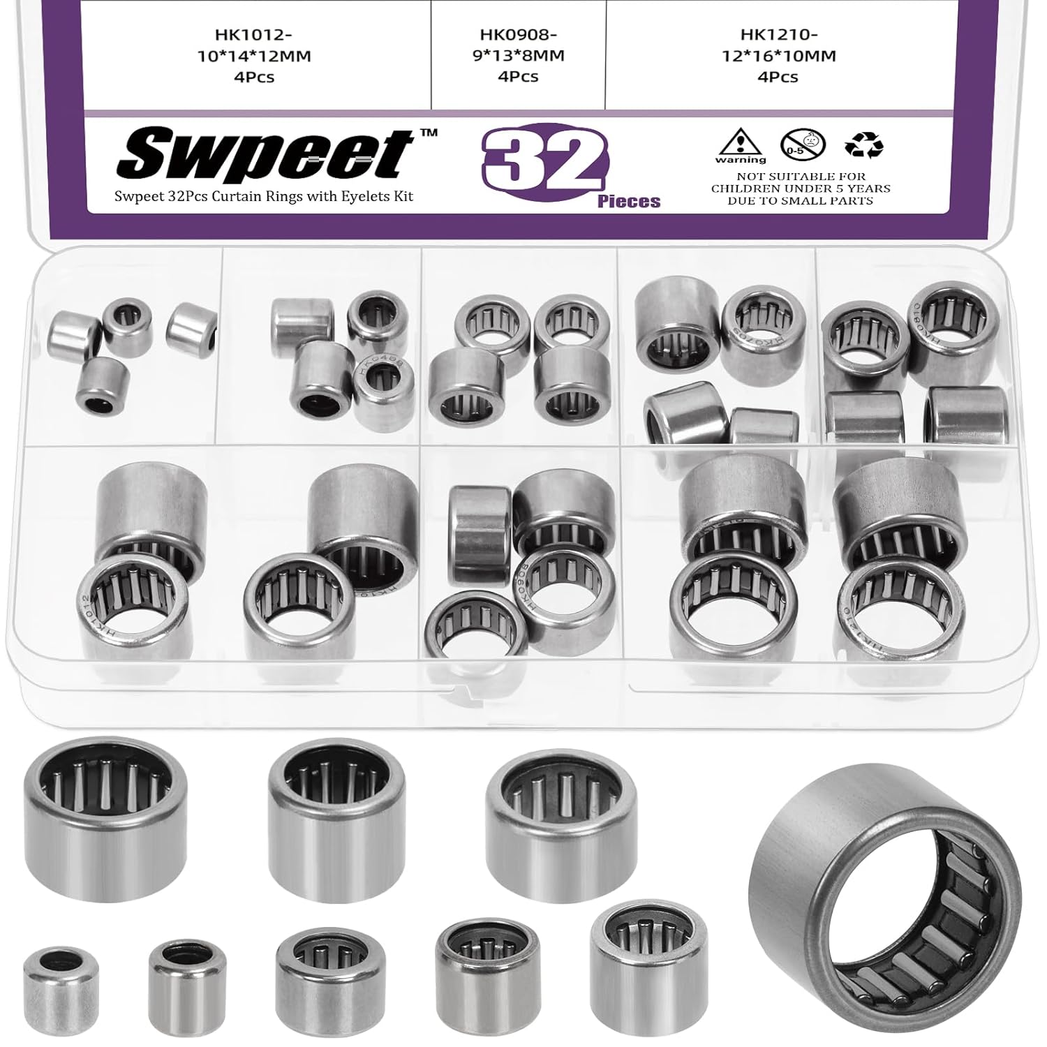 Swpeet Needle Roller Bearings Drawn Cup Open End for Agricultural Construction Equipment Use