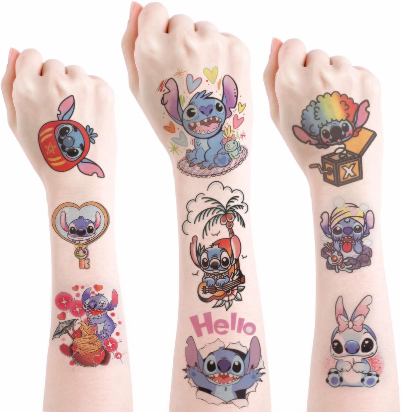 Stitch Tattoos Stickers (TA-Stitch-12Pcs)