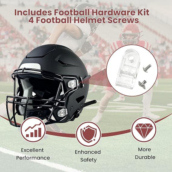 Football Helmet Facemask Repair Kit for Schutt F7 Riddell, 4 PCS