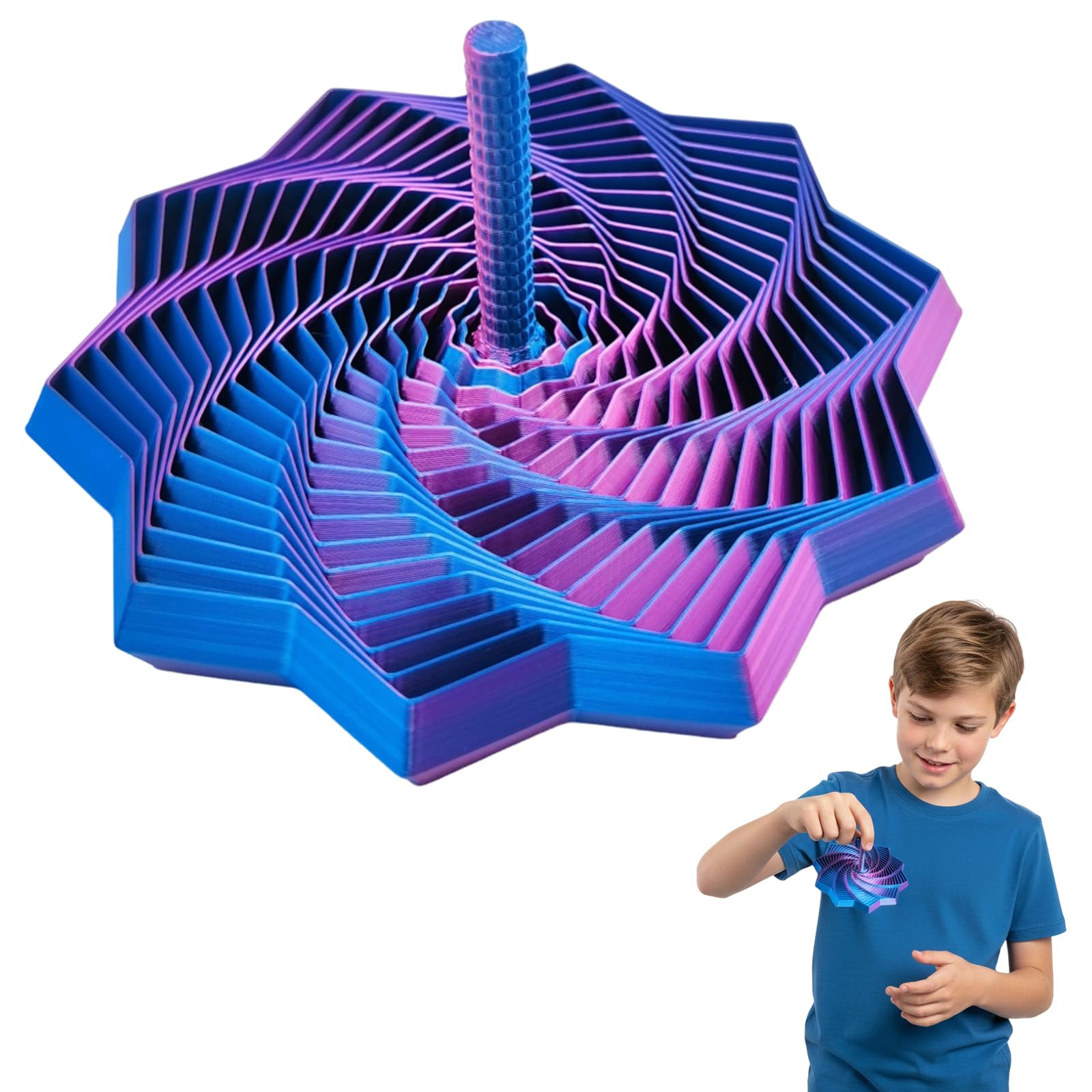 Fidget Star, Expanded Sensory Fidget Star, Silk Basket Purple Radish Tower, Fidget Toys for Sensory Stimulation Sensory Toys for People
