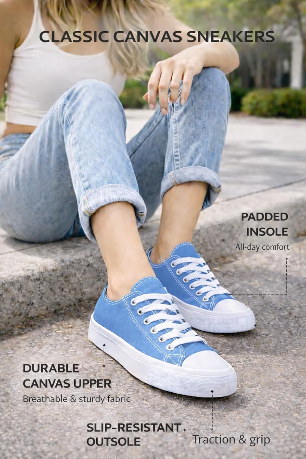 Canvas Shoes for Women Casual Low Top Sneakers Fashion Womens Tennis Shoes for Everyday Wear - Image 4