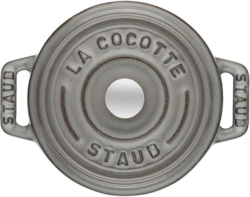 Miniatura 3 de staub La Cocotte Redondo 40500-106 Mini Pico Cocotte Redondo Gris 40500-106 - Maceta esmaltada a dos manos