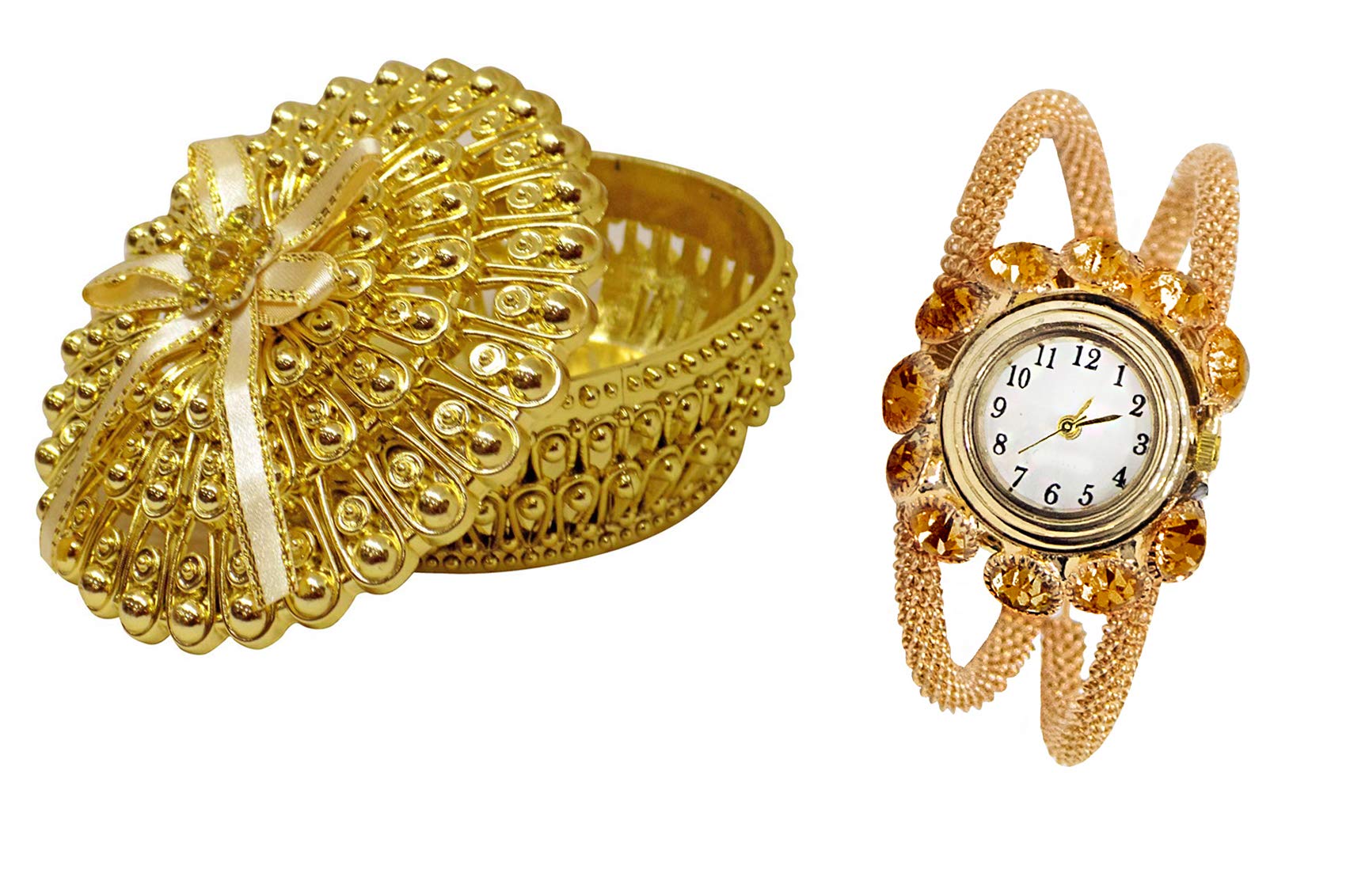 Confidence Golden Bangle Watch Bracelet for Girls and Women (B08LTBQ7LS) Amazon Price History, Amazon Price Tracker