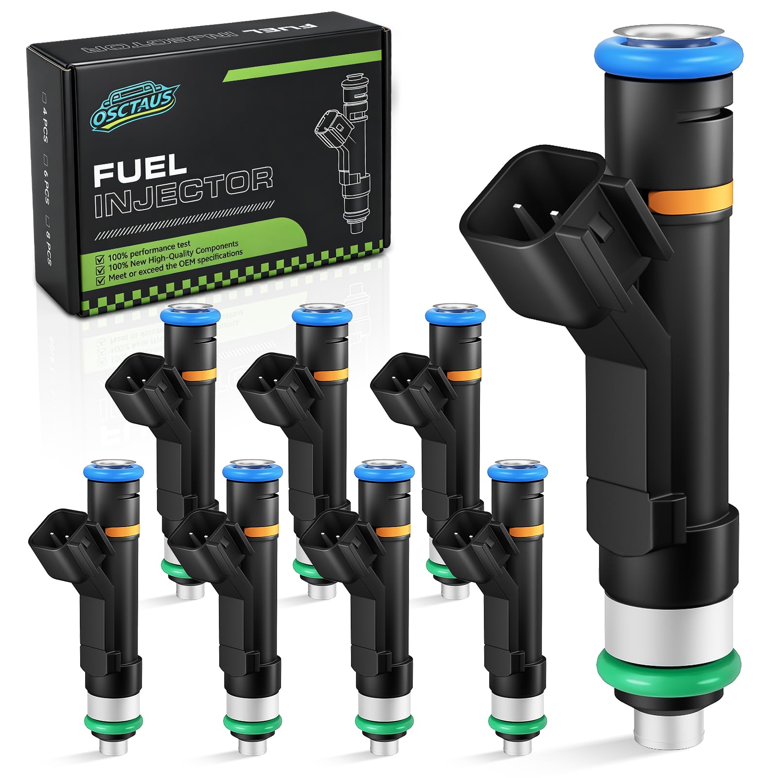 Photo 1 of 0280158138 UPGRADE Fuel Injectors for Ford F-150 F-250 Super Duty E-250 Expedition 5.4L SOHC Triton V8 OE# 62402 7C3Z9F593A