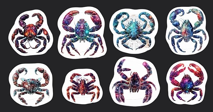 Scorpio Stickers, Set of 24 Stickers, Astrology Stickers, Waterproof Sticker, Journal Sticker, Die Cut Stickers. Zodiac Stickers, Celestial Stickers, (Matte, 1.5) (Holographic, 3.5) (Glossy, 3.5)