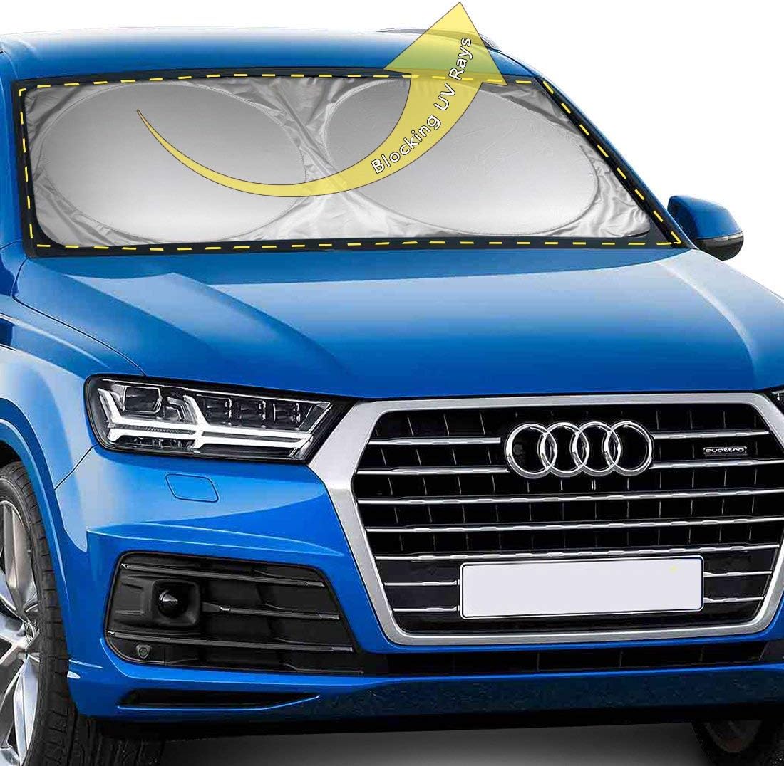 Bearded Garage BG-CSSJ-1 Car Windshield Sunshade, White