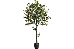 5 ft Tall Faux Lemon Tree with Realistic Fruit Floor Plants Fake for Decor