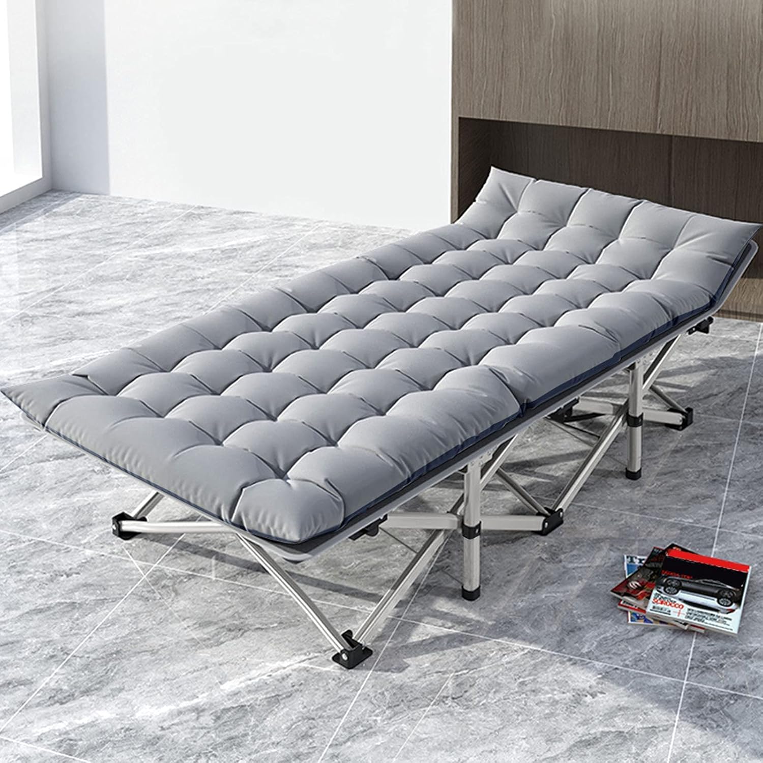 ABORON Camping Cots for Adults, Double Layer 1200D Folding Cots, Heavy Duty Sleeping Cots for Heavy People, with Carrying Bag : Health & Household