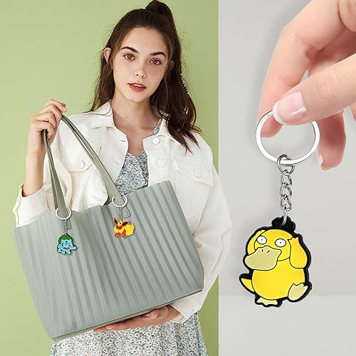 Miniatura 5 de Ryskamcine Cartoon Keychain for Kid Party Favor, Cute Key Chain Accessories for Backpack Handbag Decoration