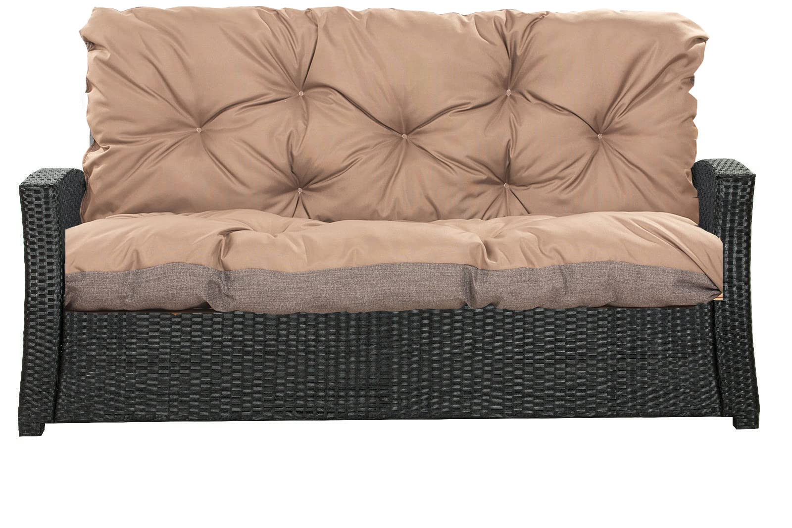 Coussin pour banc | coussin pour salon de jardin | Coussin de Banc | coussin pour banc d'entrée| Coussin de canapé - 110 x 60 x 50 cm - Beige