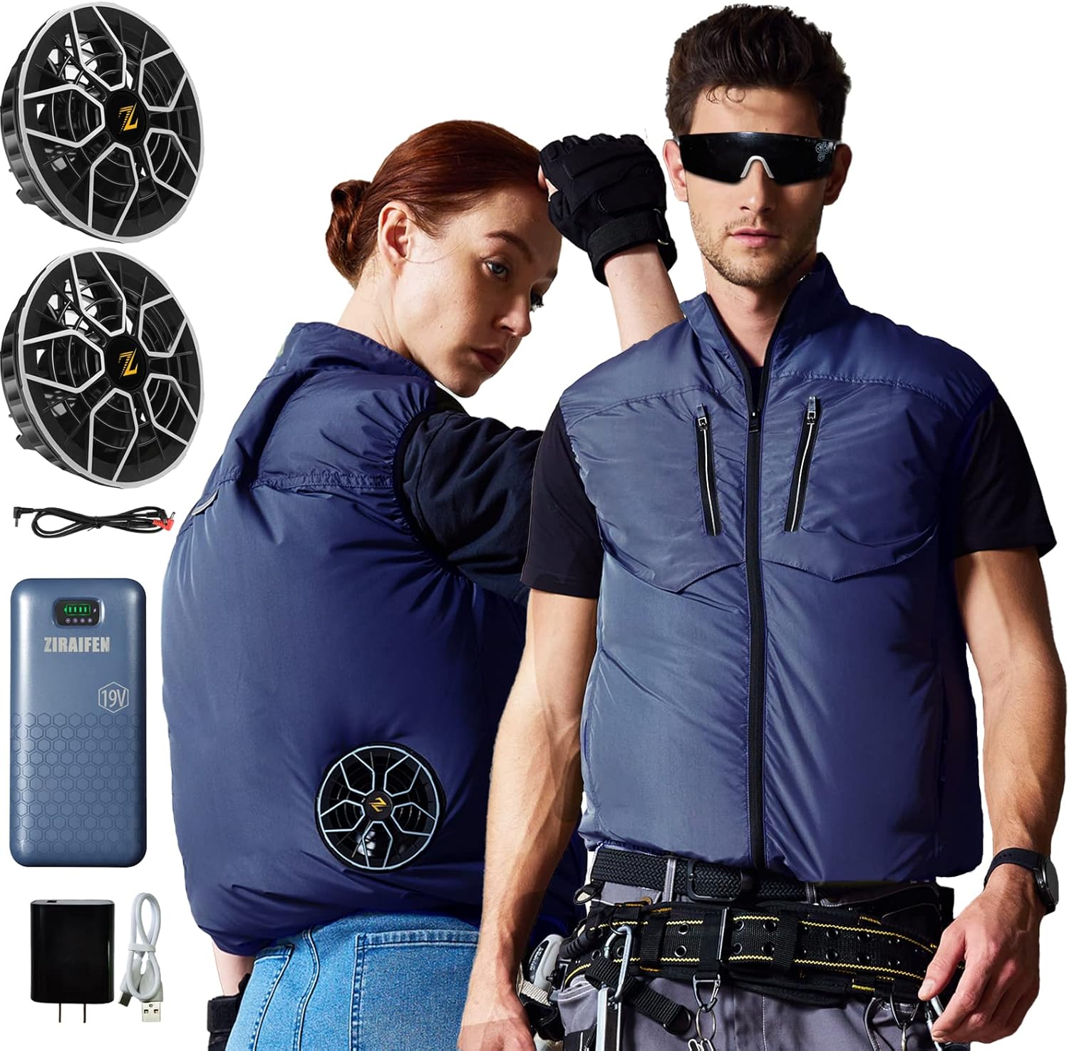 Amazon.co.jp: [ZIRAIFEN] 2023 19V超高出力 ファン付きベスト