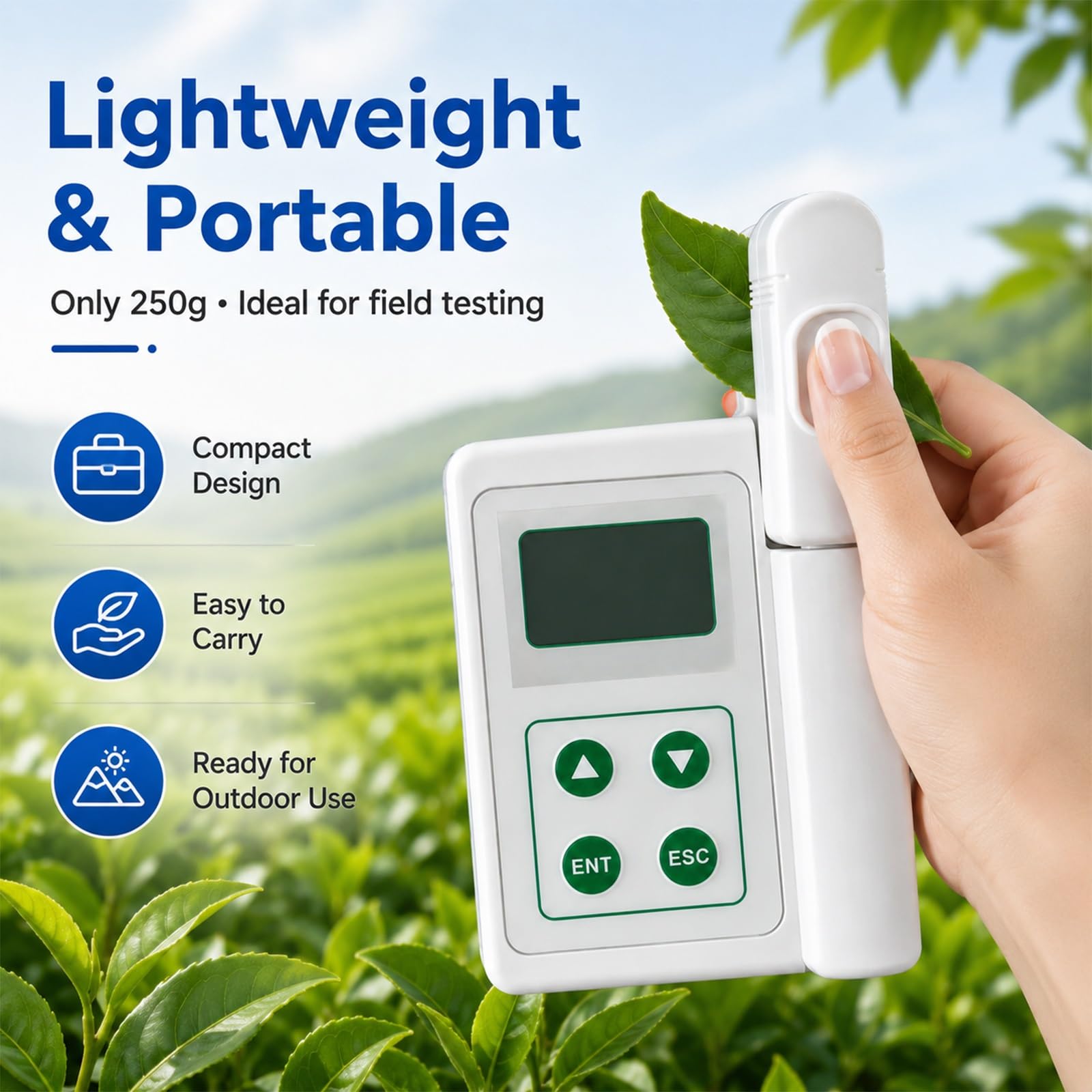 Chlorophylle-Mètre Portable, Testeur Portable, Numérique pour Plantes