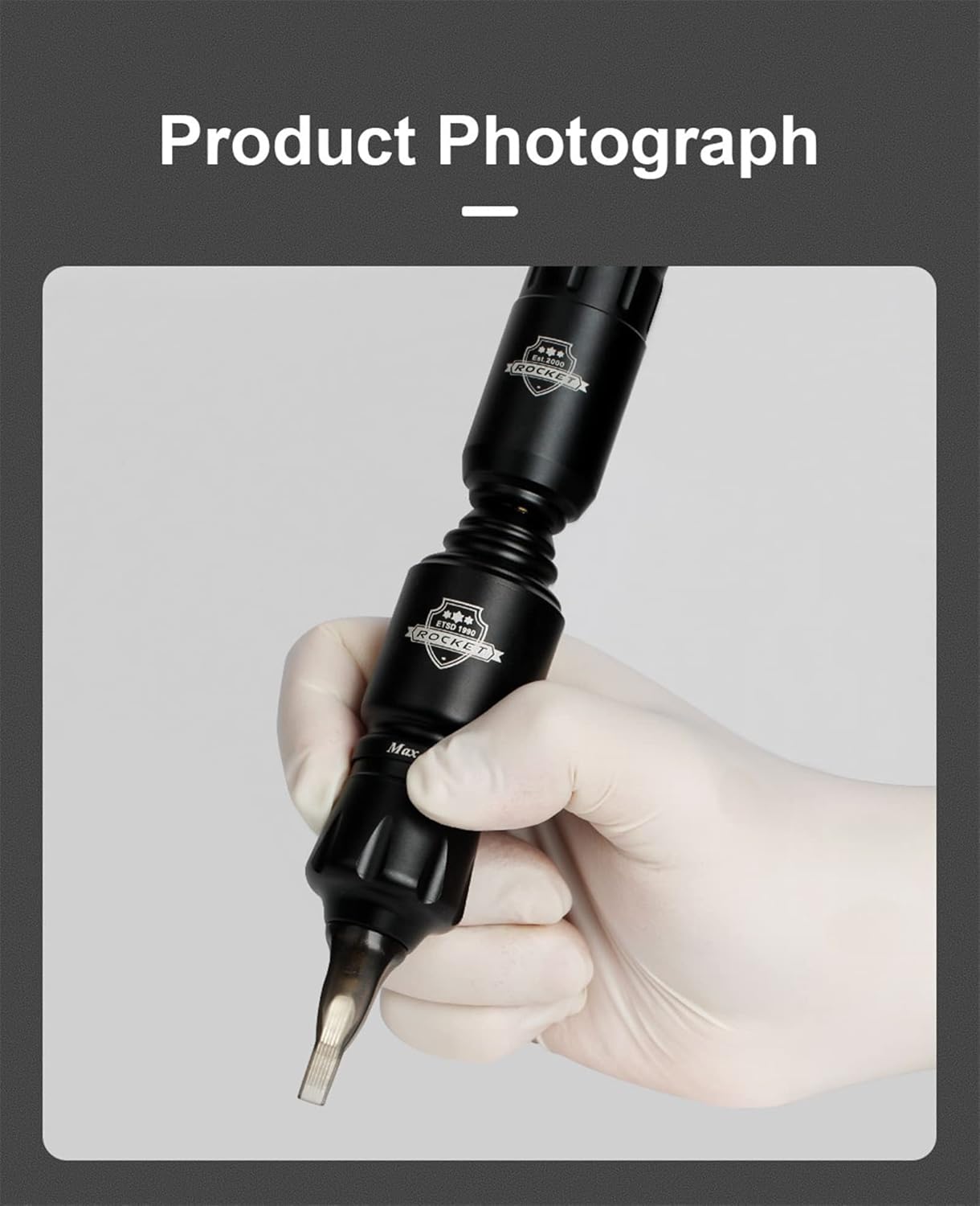 Mini Rocket Tattoo Machine Set Japan Motor cordless Battery Tattoo Rotary Machine Power RCA Interface Mini cordless Tattoo Pen,Black set