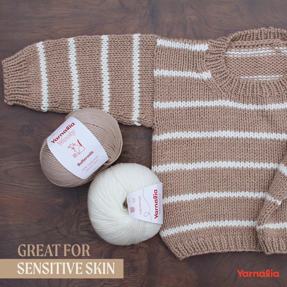 Amazon.com: Wooly Merino Superwash Worsted Yarn – Ultra-Soft, Non