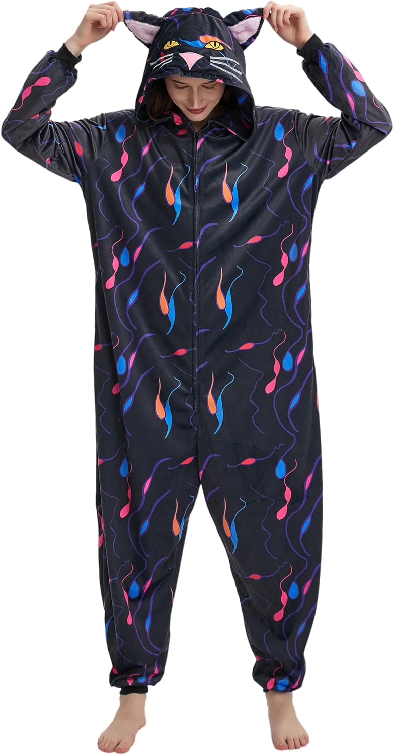 SAMGU Adult Onesie Animal Pajamas Halloween Cosplay Costumes Sleepwear Homewear - Image 4