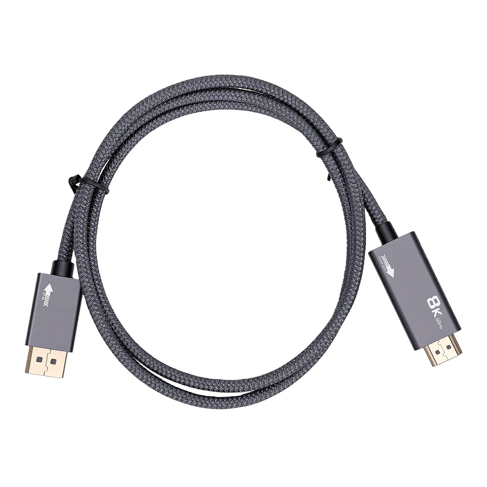 Adaptador 8K DisplayPort 1.4 a 2.1 con Conectores de Alta Precisión y HDR Dinámico 8