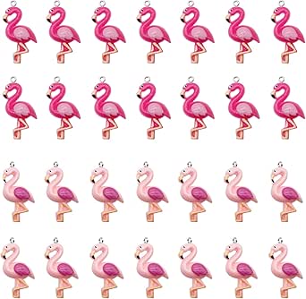 Civaner 30 Pcs Flamingo Ornament Mini Flamingo Stuffed Animal Plush Toys Gift Flamingo Keychain Decorations Pink Flamingo Keychain Set Flamingo Birthday Party Decor For Party Favor