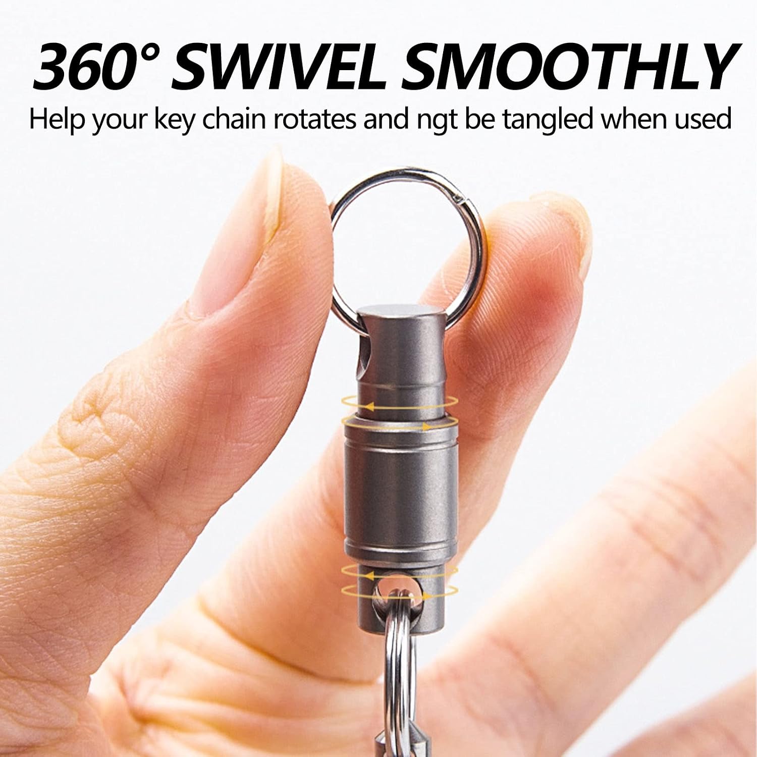 2 Pack Titanium Quick Release Detachable Swivel Pull Apart Keychain, Keychain Accessories for Men and Woman
