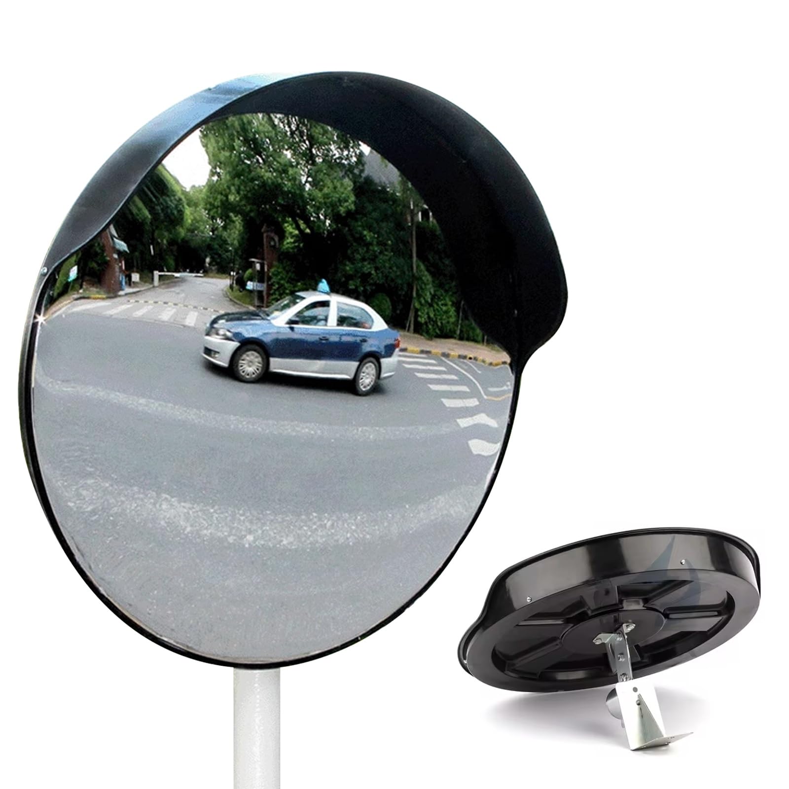 Miroir de circulation extérieur avec support réglable pour allée - 8