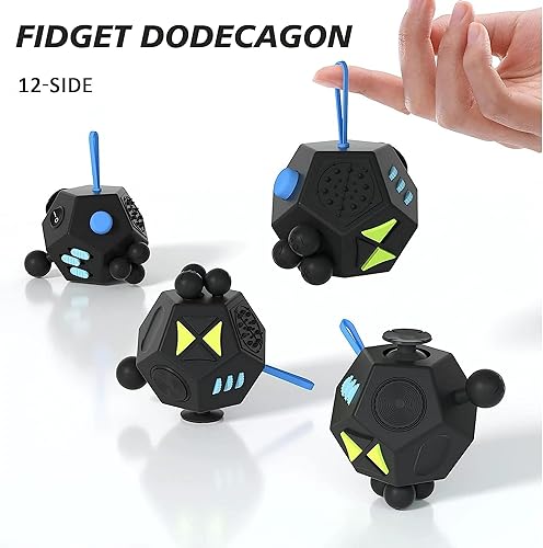 Miniatura 2 de Dodecágono antiestrés - Cubo de juguete de 12lados para aliviar el estrés y la ansiedad, antidepresión para niños y adultos con TDAH, TDA, TOC y