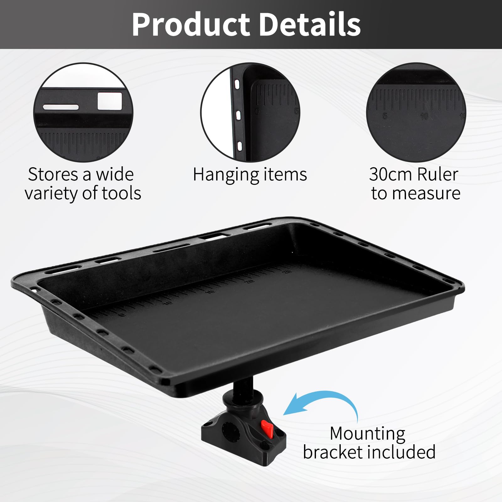 unitackcle Boat Bait Cutting Board, Bait Board with Mount, Fishing Fillet Table/Lure Table with Hanging Holes and Knife Slot, Marine Accessories For Boats Grill