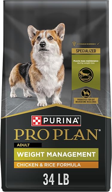 Pro Plan nourriture sèche pour chiens, gestion du poids, poulet et riz 15,4 kg
