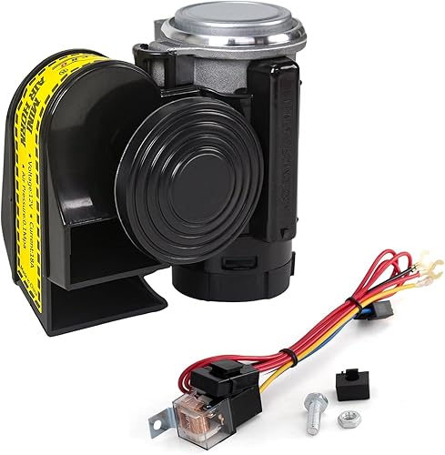 Bocina de aire de coche de 12 V, mini bocina de aire compacta de 130 dB para automóvil, camión, motocicleta, carrito de golf, autobús (1)