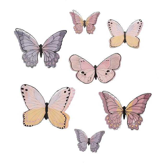 Vinilos decorativos de pared con mariposas 3D miniatura 4