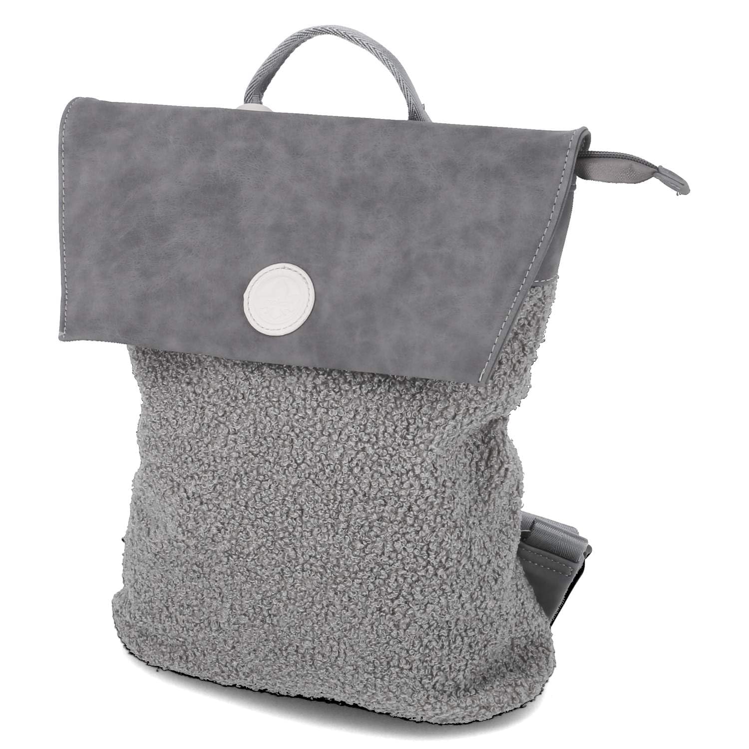 Rieker Ladies H1386 Backpack Handbag Grey, gray, Small