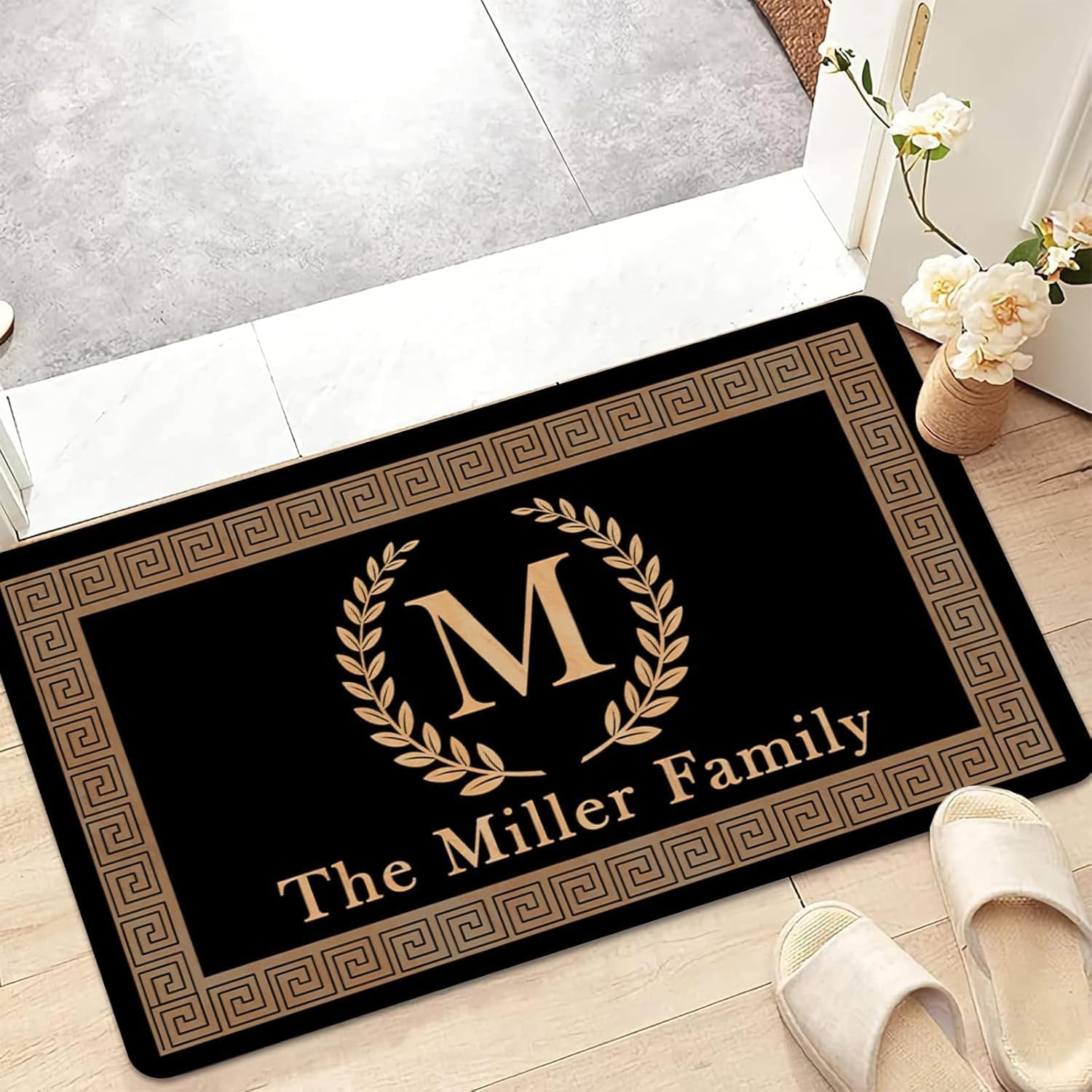 Personlized Welcome Mats Outdoor for Front Door - Custom Welcome Initials Door Mats Outdoor Entrance (30"*18")