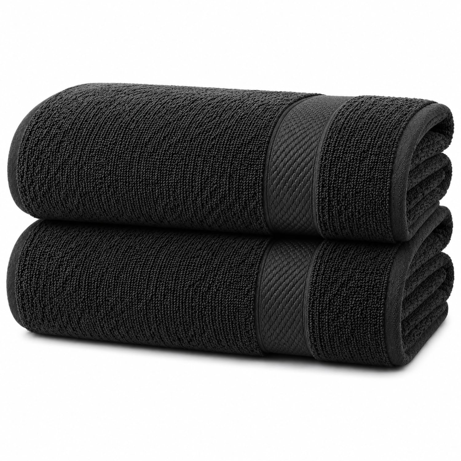 Opulent Dreams 100% Egyptian Cotton Towel Sets – Soft, Absorbent, Quick-Dry – Includes Bath Sheets, Bath Towels, Hand Towels, Flannels – Luxuriously Easy to Wash (Charcoal, Bath Sheet (Pack of 2))