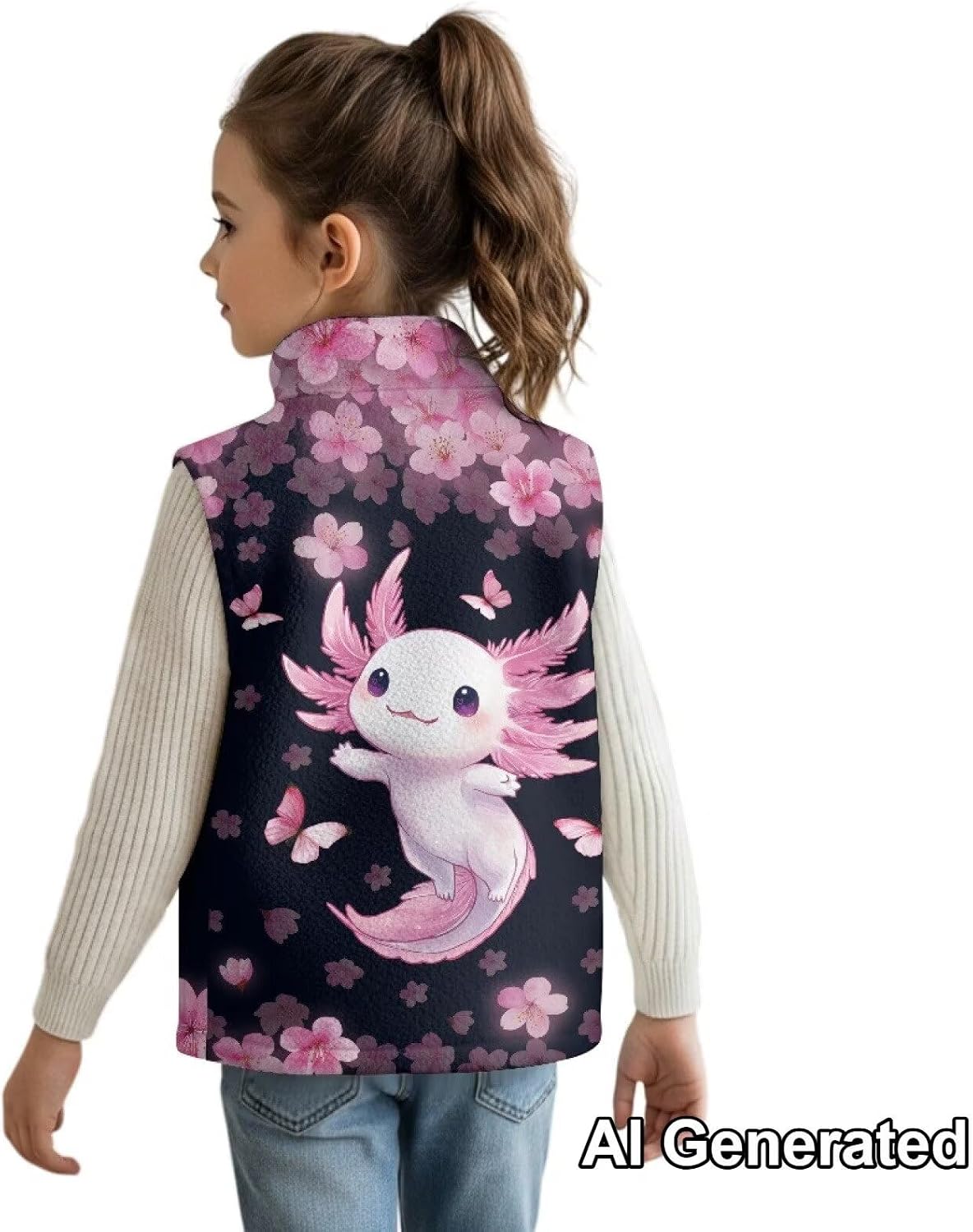 Fashion Girls Outerwear Vests Undershirt Jacket Warm Kids Vest Full Zipper Sleeveless Design