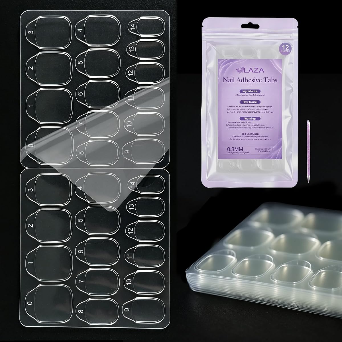 Laza 360pcs Nail Adhesive Tabs