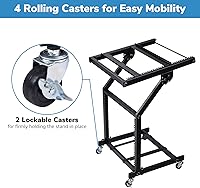 Vista 3 de AW, soporte ajustable con ruedas para mezcladora de DJ, equipo de música de estudio, para fiestas, 9U