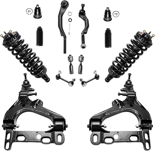 Miniatura 270 de Detroit Axle - 4WD Front End 14pc Kit de suspensión para Ford F-150 F-250 Expedition Navigator, 2 brazos de control superior 2 rótulas inferiores 2