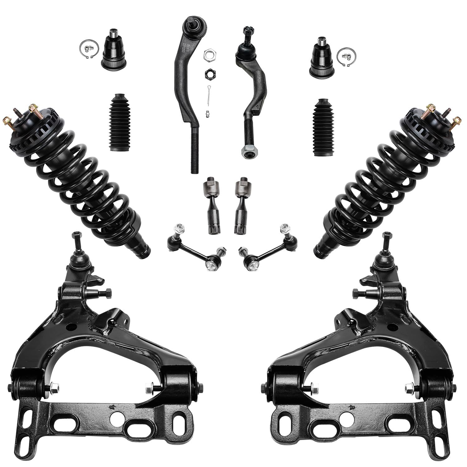 Detroit Axle - 14pc Front End Kit for Chevy Trailblazer EXT GMC Envoy XL