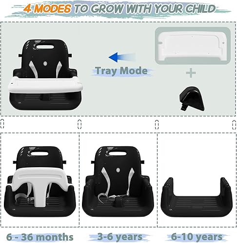 Miniatura 2 de Columpio mejorado para niños pequeños con bandeja, columpio para bebé al aire libre con diseño desmontable, cinturón de seguridad, marco plegable