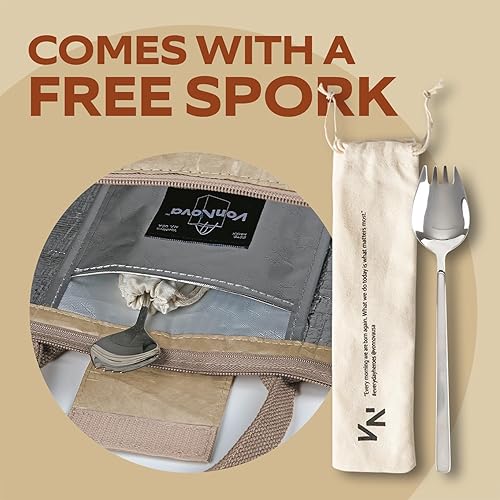 Miniatura 101 de VonNova Lonchera aislada para mujer con aislamiento térmico de alta calidad de 0.157 in, bonita bolsa de almuerzo grande de 7 litros para oficina