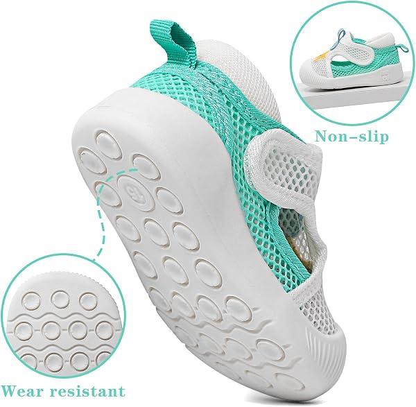 MASOCIO Baby Boy Girl Summer Sandals First Steps Soft Rubber Sole Non-Slip Shoes - 5