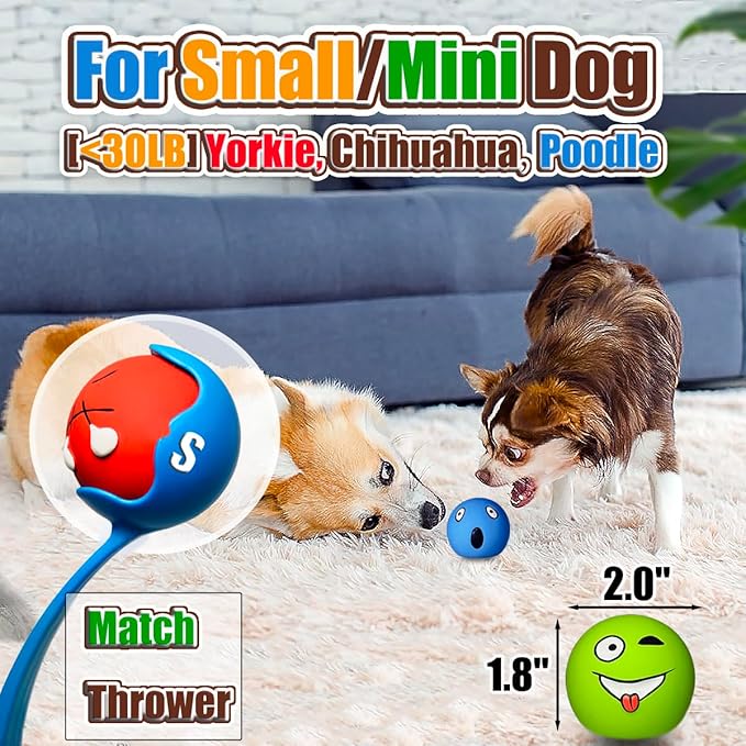Pelotas Chirriantes HOLYSTEED para Perros Pequeños, Pack de 6, Juguete de Goma miniatura 2