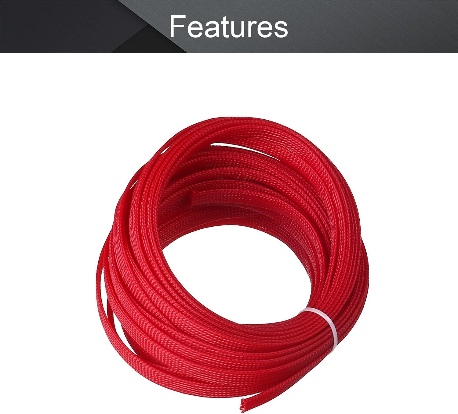 Othmro 32.8FT PET Flexible Expandable Braided Cable Sleeve, 10mm Width Wire Loom Sleeving and Organizer, Protect for TV, Audio, PC Cords from Pets Chewing Red 1pcs : Electronics