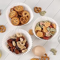 Vista 6 de Caperci - Moldes jumbo para cupcakes blancos, tazas de papel para magdalenas 300 unidades, sin olor, grado alimenticio, papel mejorado a prueba