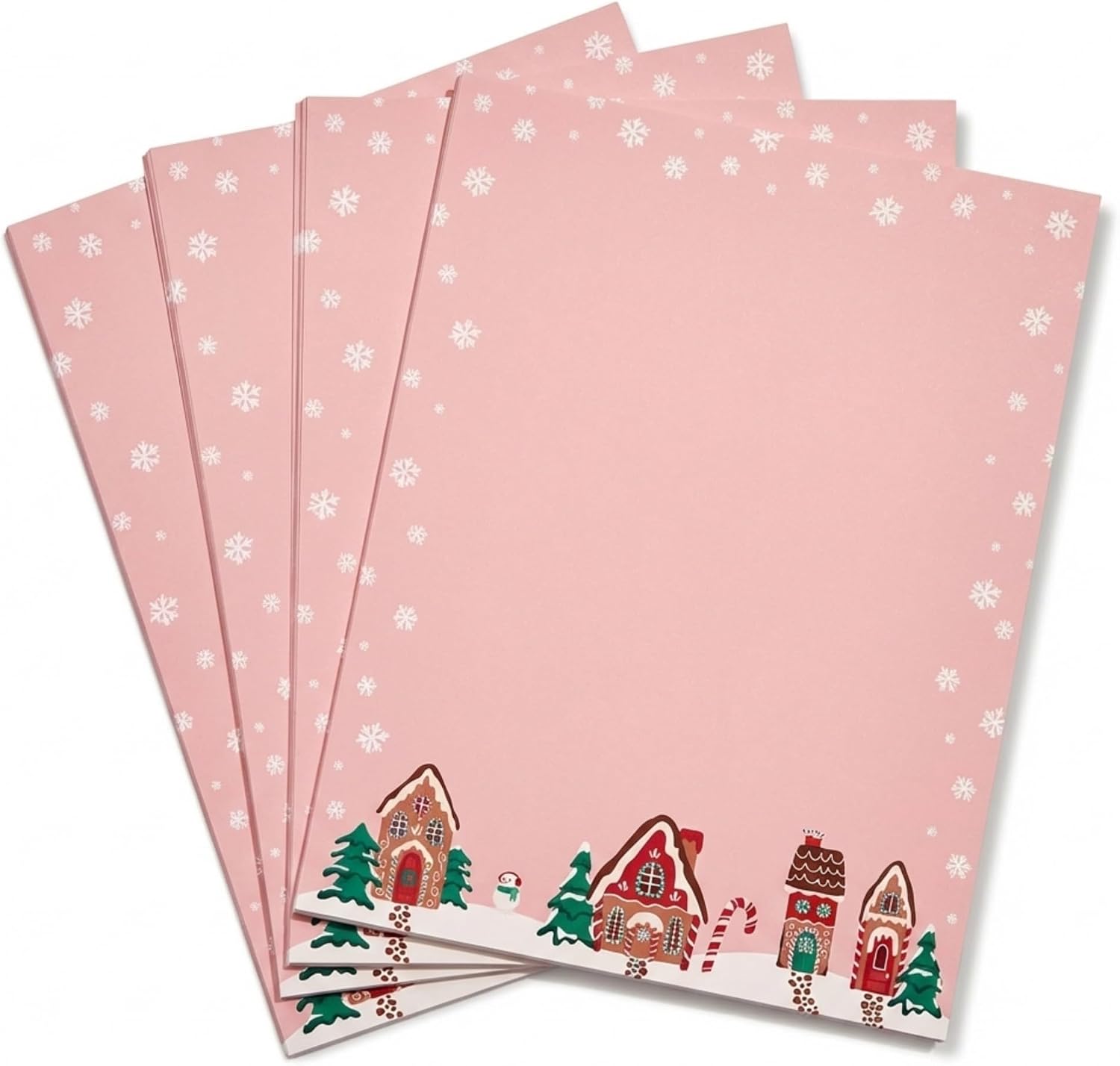 PaperDirect Candyland Christmas Border Papers, 8.5" x 11" Holiday Stationery for Scrapbooks, Cards, Invitations, Newsletters, Events, and Business or School Use, 25 Sheets