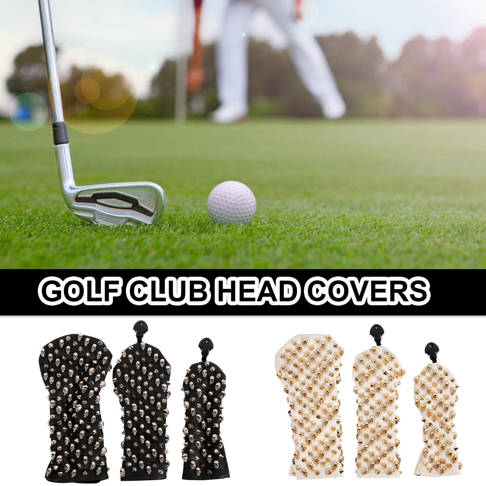 XIAOQENAN Golfs Driver Golfs Club Iron Headcover, Golfs Putter Headcover Golfs Club Head Golfs for Men Women