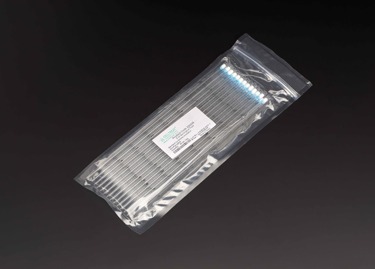 Celltreat 229235 Serological Pipet, Sterile, 5mL Capacity, Bulk Packed/Bag (Case of 500)