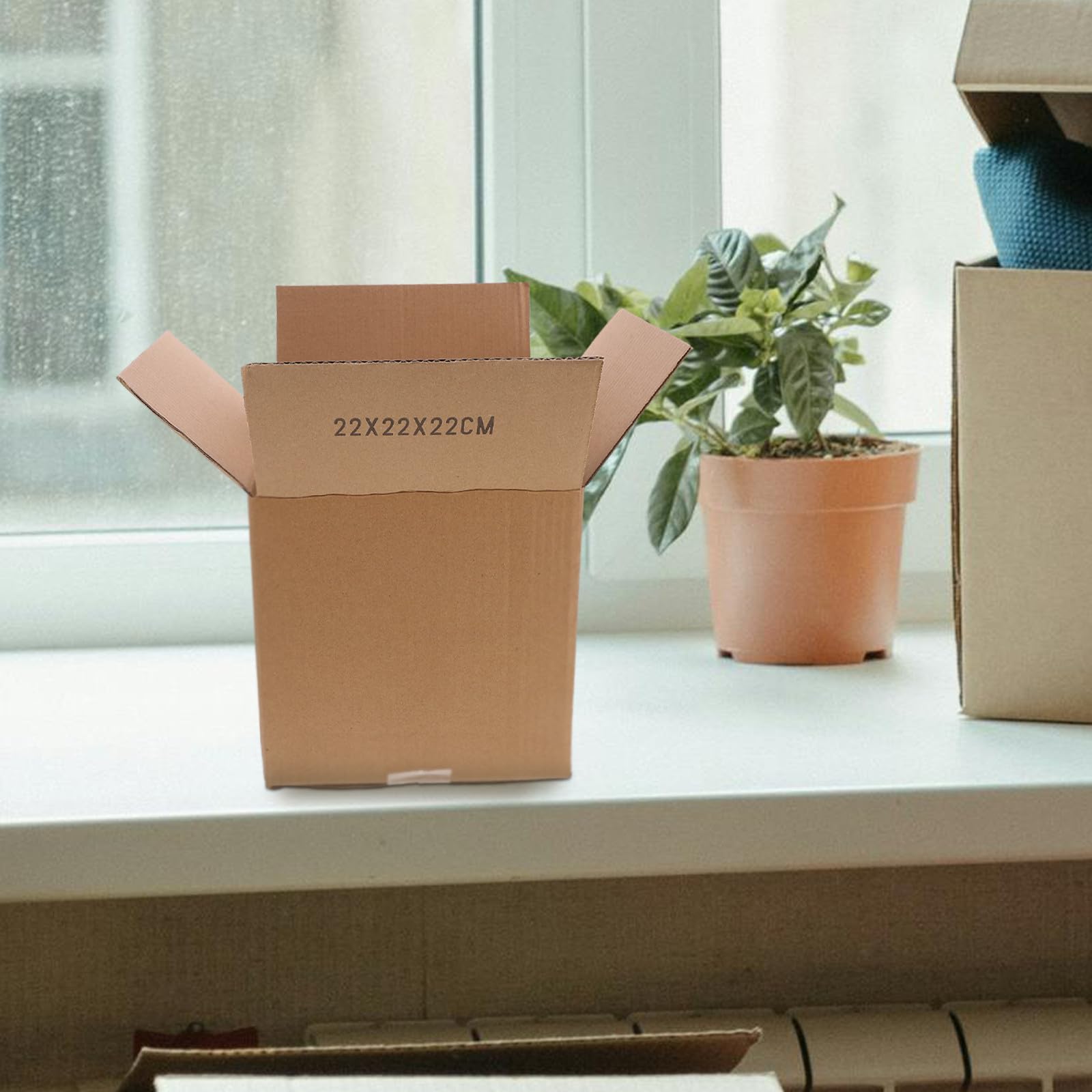 Versandkartons 5 Stück Braun aus Papier Quadratische für Umzüge