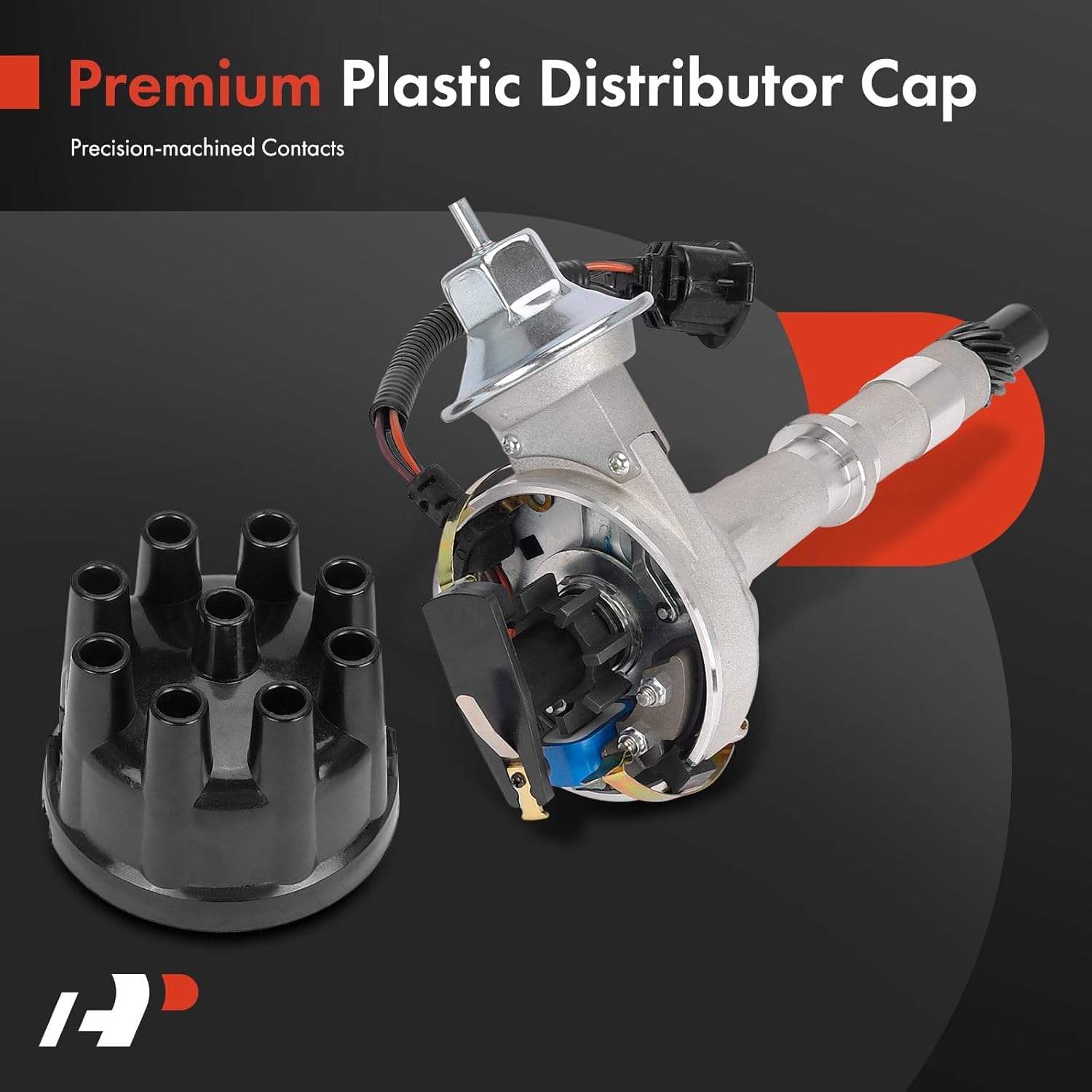 A-Premium Ignition Distributor with Cap and Rotor Compatible with Jeep Cherokee 1978-1983, CJ5 1978-1981, CJ7 1978-1981, Grand Wagoneer, J10, J20, Wagoneer & AMC AMX, Concord, Matador, Pacer, Spirit